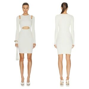 Wolford x Simkhai | NWT Contoured Rib Mini Dress in Ecrue - Size XS